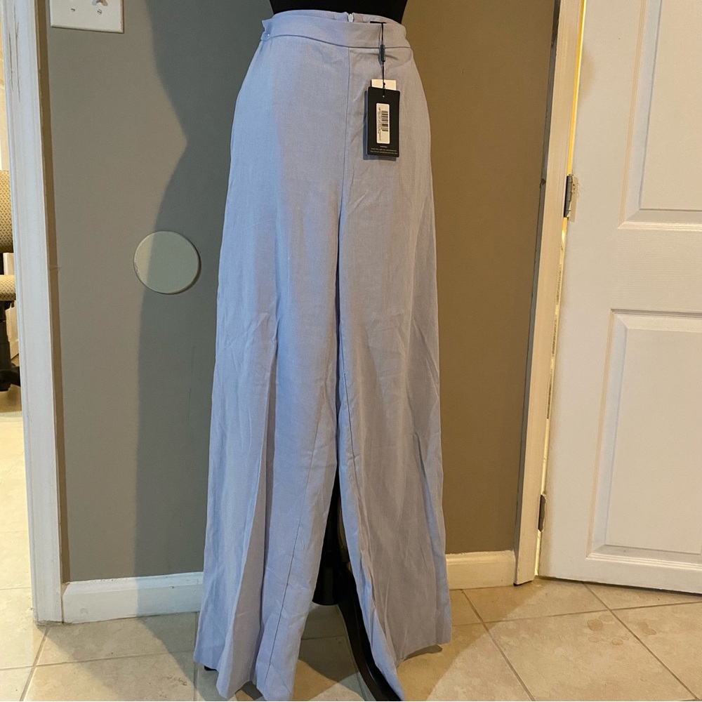 NWT PrettyLittleThing Light Blue Wide-Leg Pants
